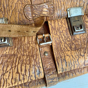 Alte Leder Schultasche um 1930 Schulranzen Aktentasche-SweetAntik