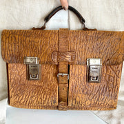 Alte Leder Schultasche um 1930 Schulranzen Aktentasche-SweetAntik
