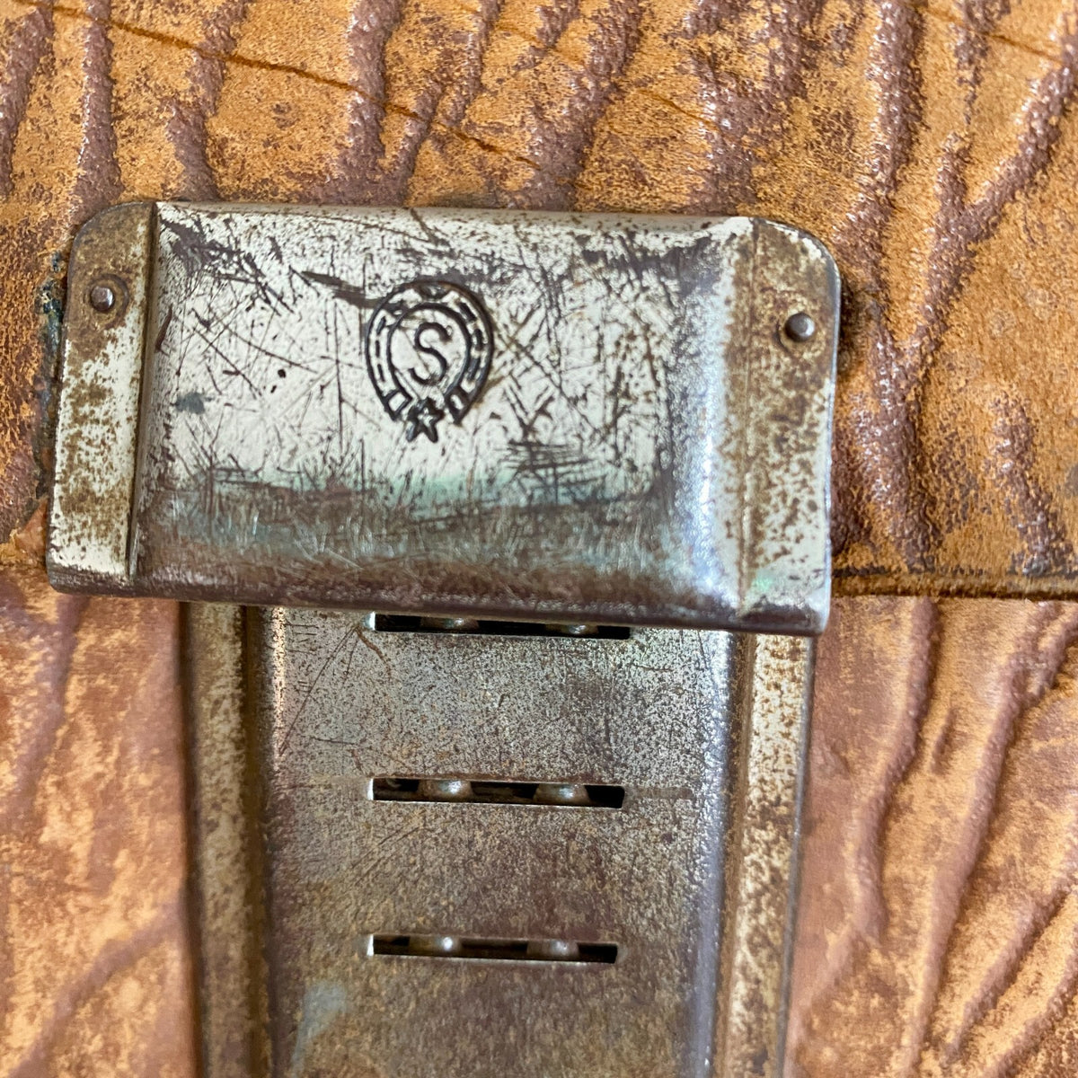 Alte Leder Schultasche um 1930 Schulranzen Aktentasche-SweetAntik