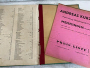 Alter Großhändler Katalog 1938 KFZ Oldtimer KFZ PKW Ersatzteile Auto Motorräder Firma Kurz Memmingen-SweetAntik