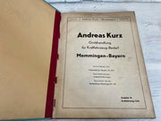 Alter Großhändler Katalog 1938 KFZ Oldtimer KFZ PKW Ersatzteile Auto Motorräder Firma Kurz Memmingen-SweetAntik