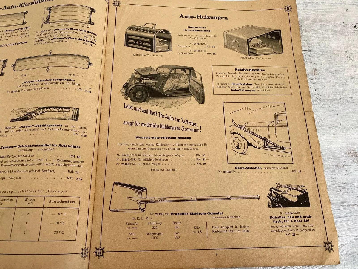 Alter Katalog Autozubehör Oldtimer Fahrräder HAUSMANN MÜNCHEN 1936 n. 352-SweetAntik