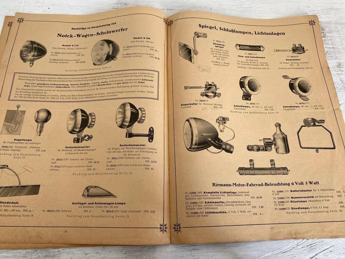 Alter Katalog Autozubehör Oldtimer Fahrräder HAUSMANN MÜNCHEN 1936 n. 352-SweetAntik