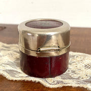 Antique Victorian travel inkwell, leather cased-Sweet Antik