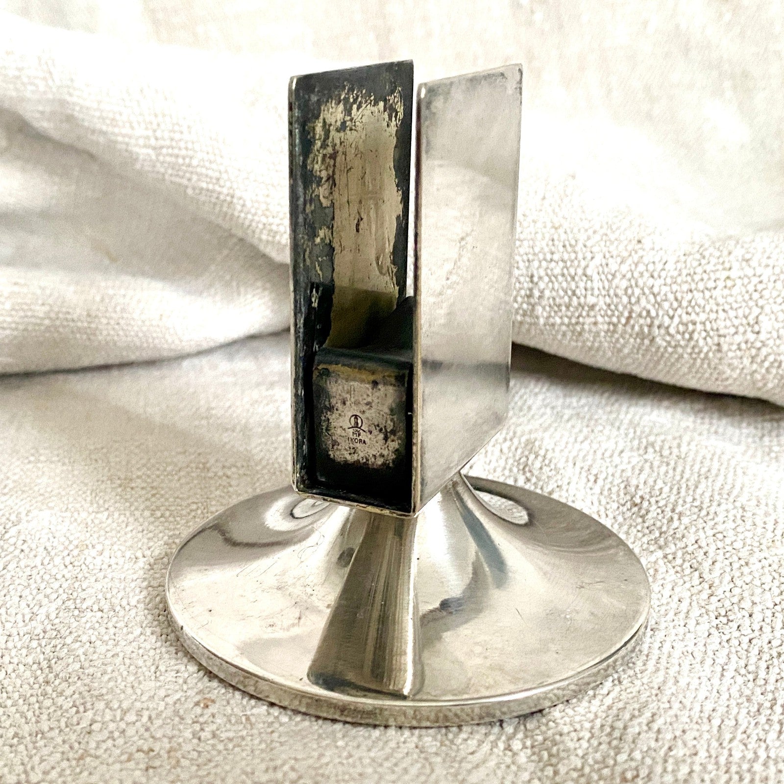 Art Deco WMF IKORA silverplate candleholder and matchbox holder-Sweet Antik