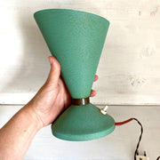 Midcentury Tv Lampe 50er Tischlampe Hammerschlag Lack Aluminium Italien-SweetAntik