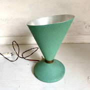 Midcentury Tv Lampe 50er Tischlampe Hammerschlag Lack Aluminium Italien-SweetAntik