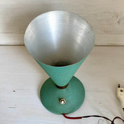 Midcentury Tv Lampe 50er Tischlampe Hammerschlag Lack Aluminium Italien-SweetAntik