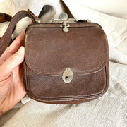 vintage-1800s antique leather saddle bag with key-Sweet Antik