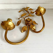 vintage-1970s Florentine gilt tole wall light Hans Kögl style-Sweet Antik