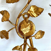 vintage-1970s Florentine gilt tole wall light Hans Kögl style-Sweet Antik