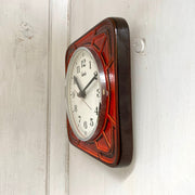 vintage-70s German pottery wall clock-Sweet Antik