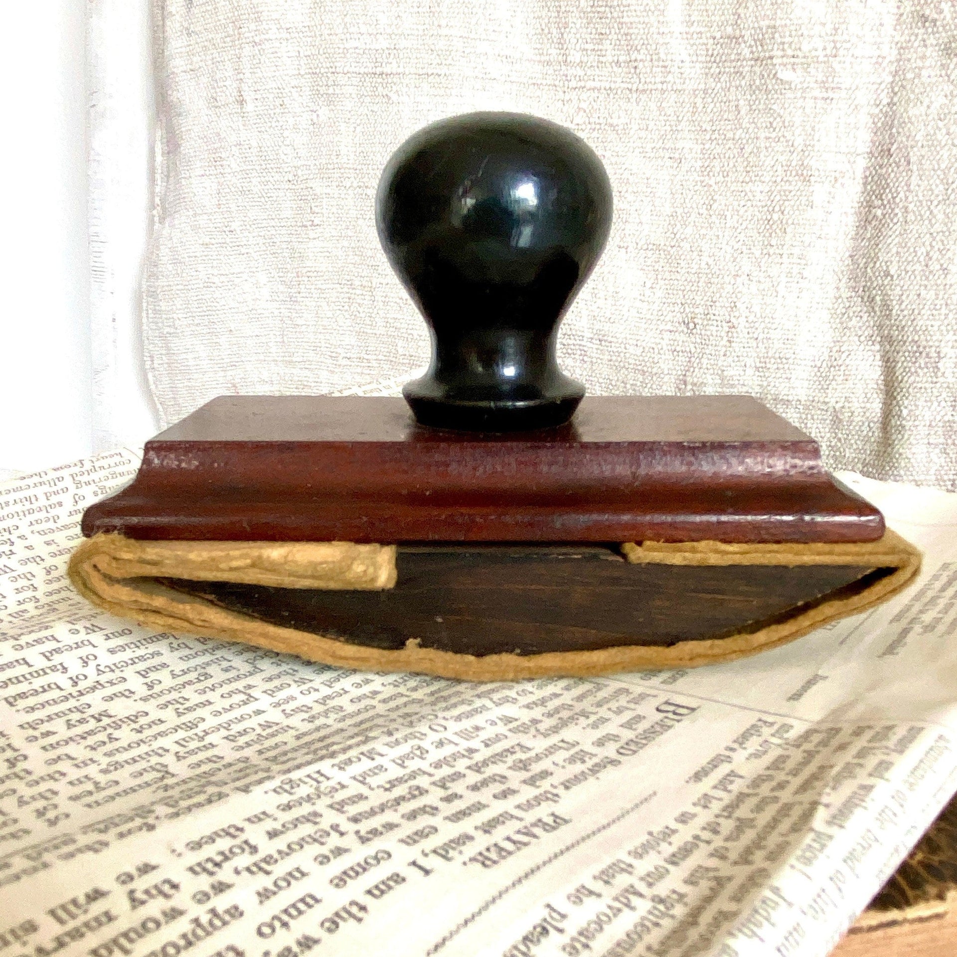 vintage-Antique rocking ink blotter mahagony wood 1930s-Sweet Antik