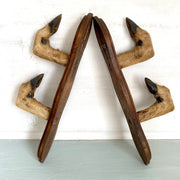 sweetantik-French gun racks deer hoof feet coat hat hooks hunting lodge decor-Sweet Antik