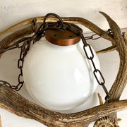 vintage-Vintage deer antler pendant lamp Ø 50 cm-Sweet Antik