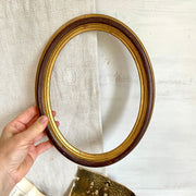 sweetantik-Vintage gilt wood oval frame-Sweet Antik