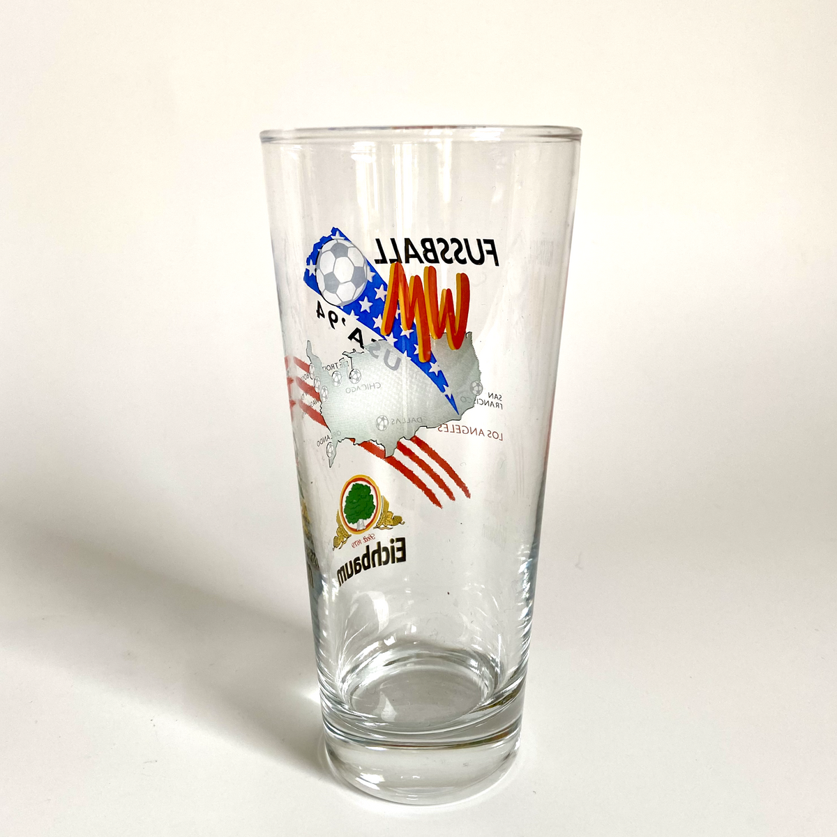 Vintage Bierglas Eichbaum 1994 USA WM Fußball-Weltmeisterschaft-SweetAntik