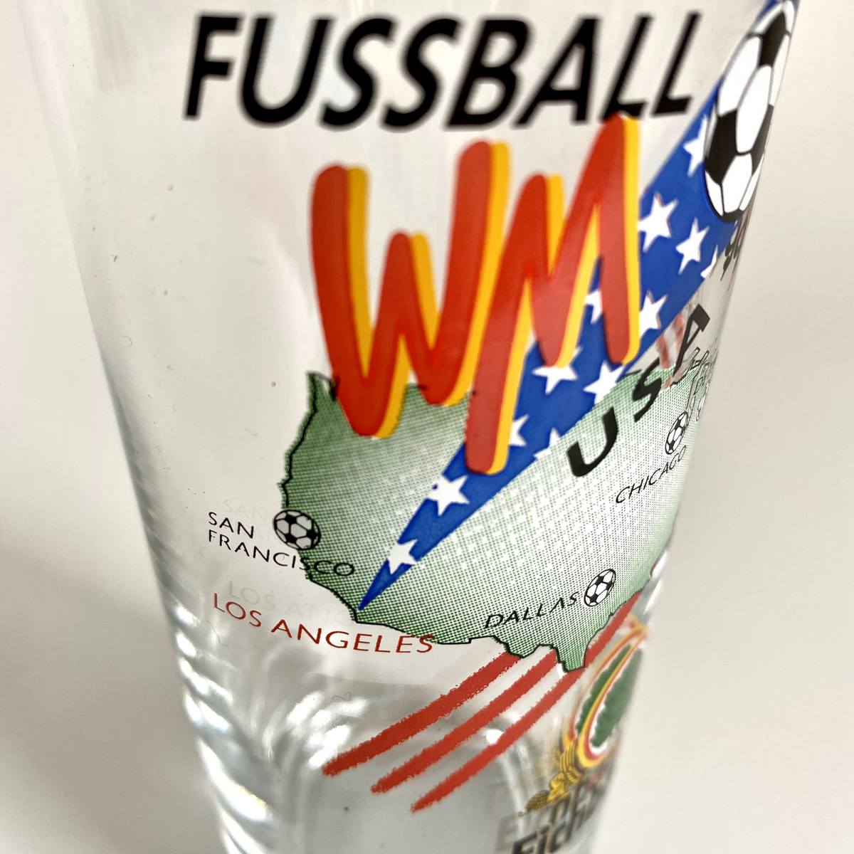 Vintage Bierglas Eichbaum 1994 USA WM Fußball-Weltmeisterschaft-SweetAntik