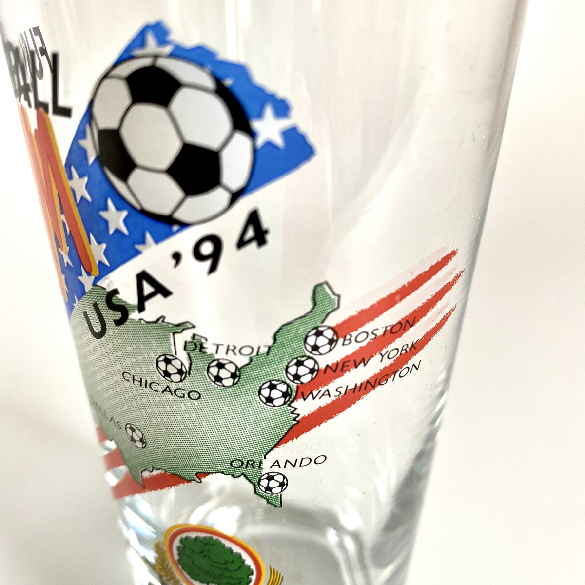 Vintage Bierglas Eichbaum 1994 USA WM Fußball-Weltmeisterschaft-SweetAntik