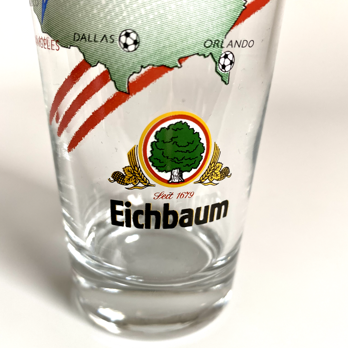 Vintage Bierglas Eichbaum 1994 USA WM Fußball-Weltmeisterschaft-SweetAntik