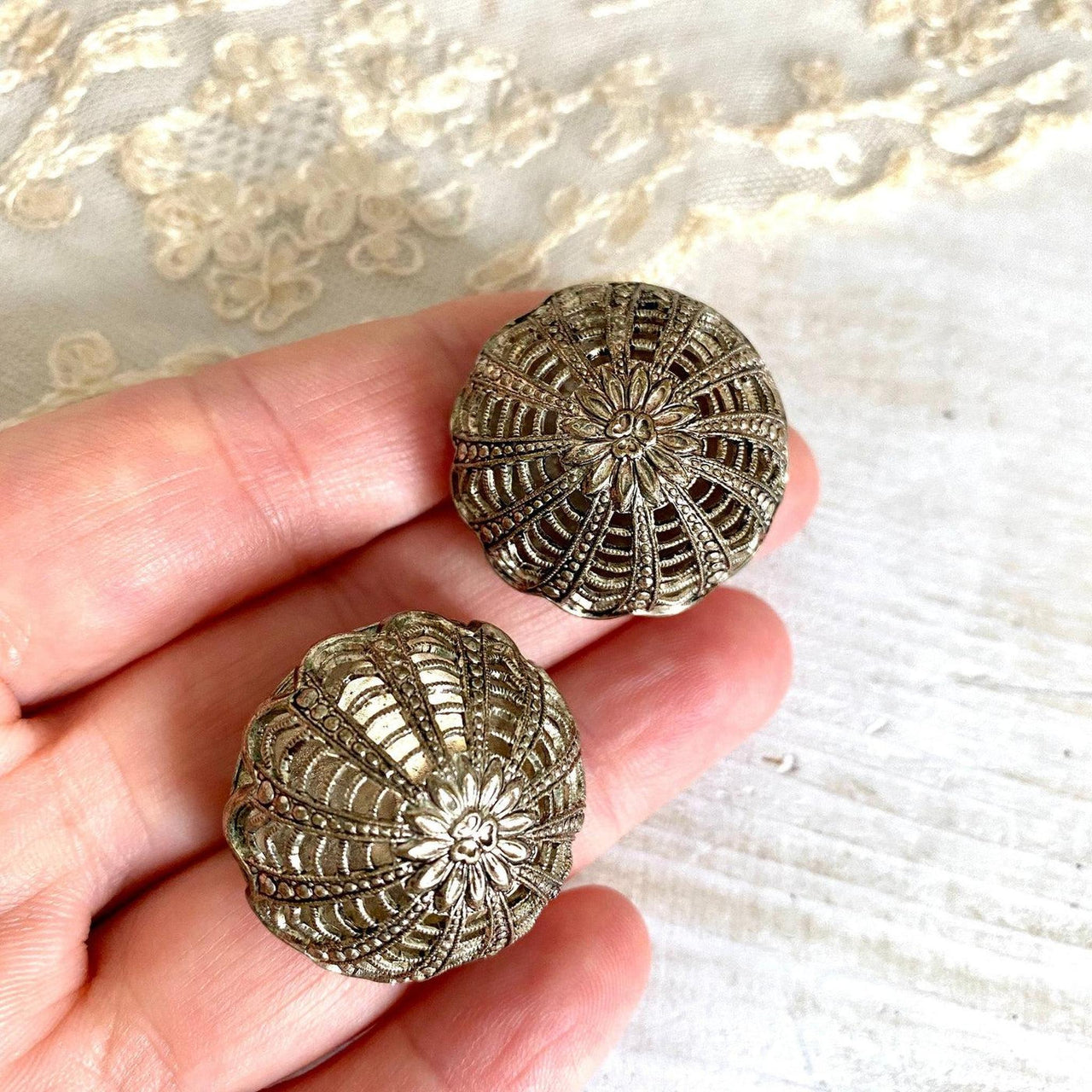 50er Ohrclips Filigran Vintage Trachten Schmuck