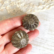 50er Ohrclips Filigran Vintage Trachten Schmuck