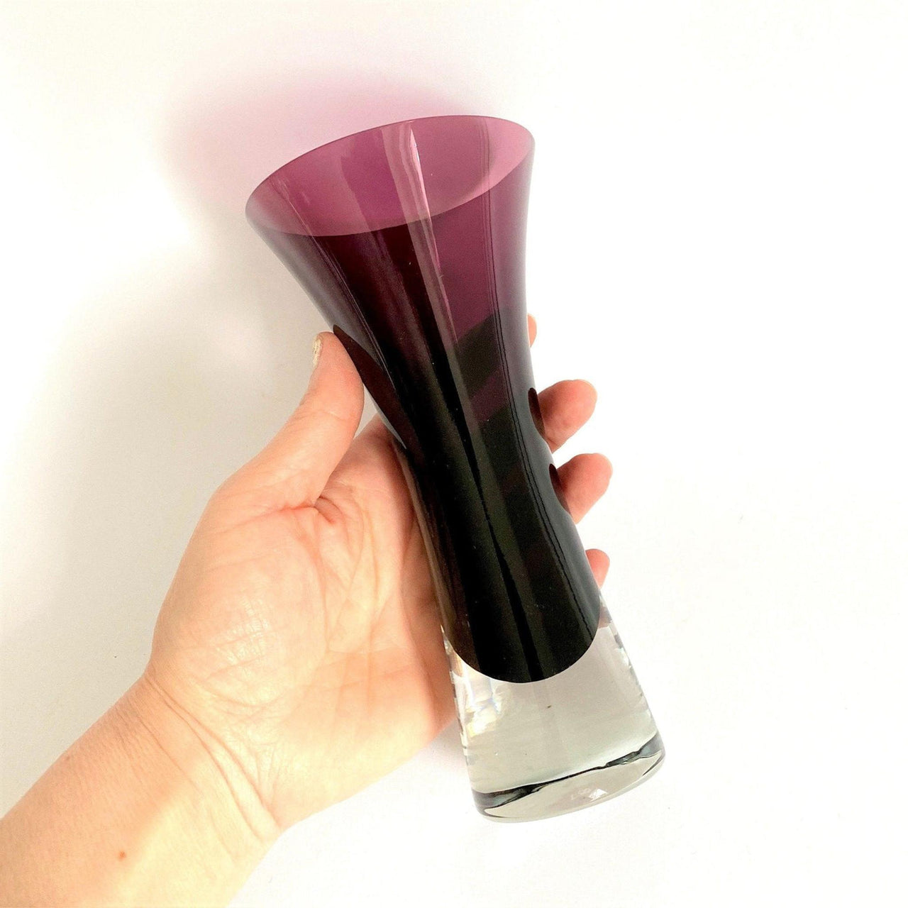 60er Glas Vase GRAL Glashütte