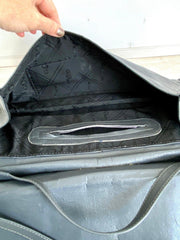 70er Lederhandtasche mit Acrylgriff "Linea Franco" Italien