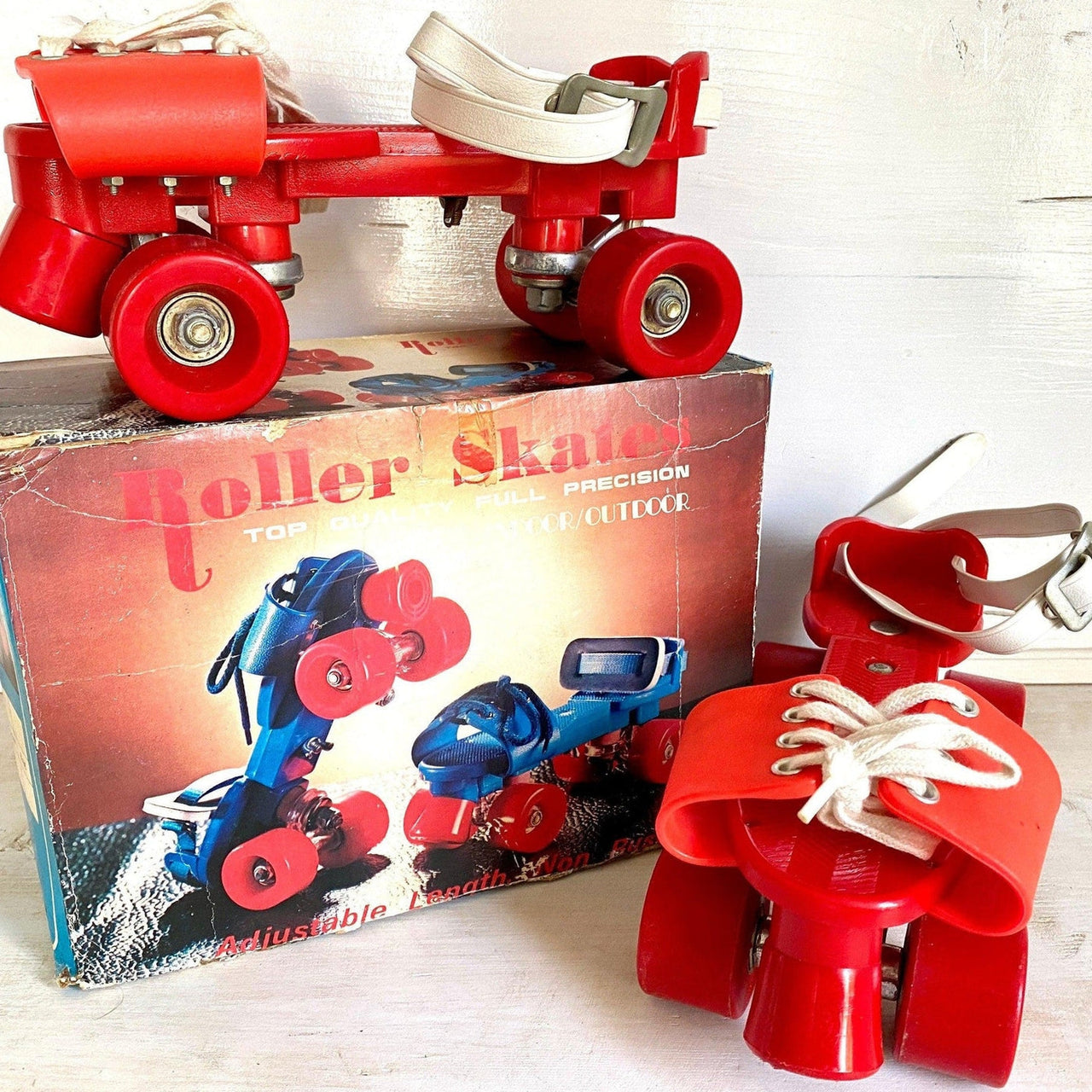 70s Roller Skates Disco Rider in original box, 9"-10.5"-vintage-toys-SweetAntik