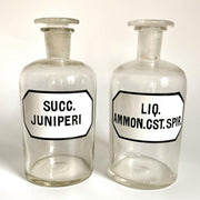 Antike Apothekerflaschen Glas Flaschen Set von 2