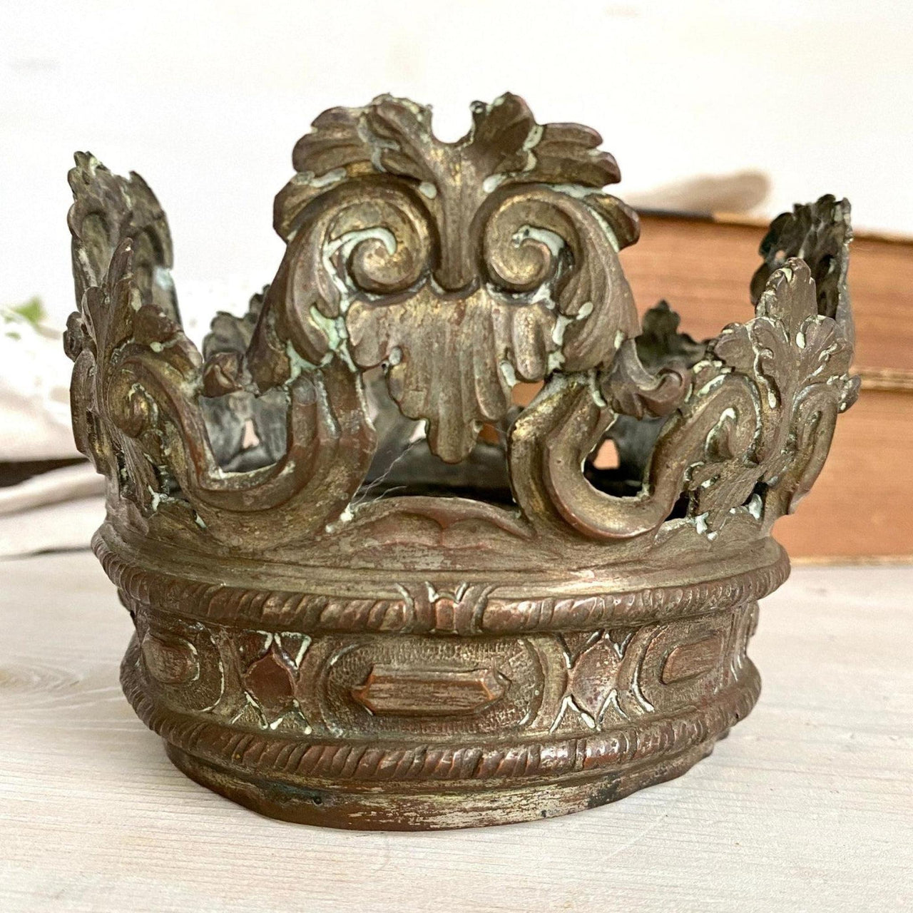 Antike Krone für Heiligenfigur Barock 18. Jh.