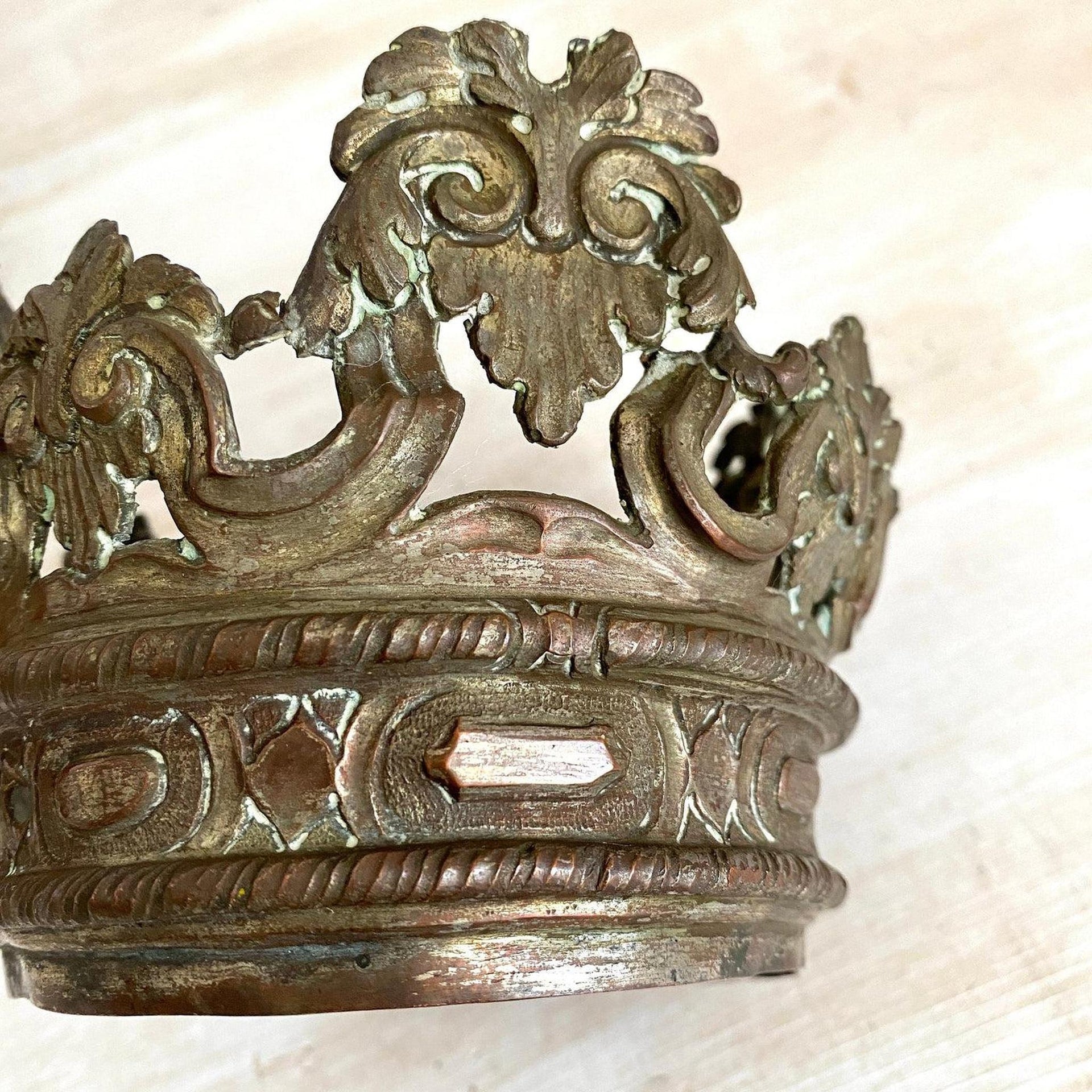 Antike Krone für Heiligenfigur Barock 18. Jh.