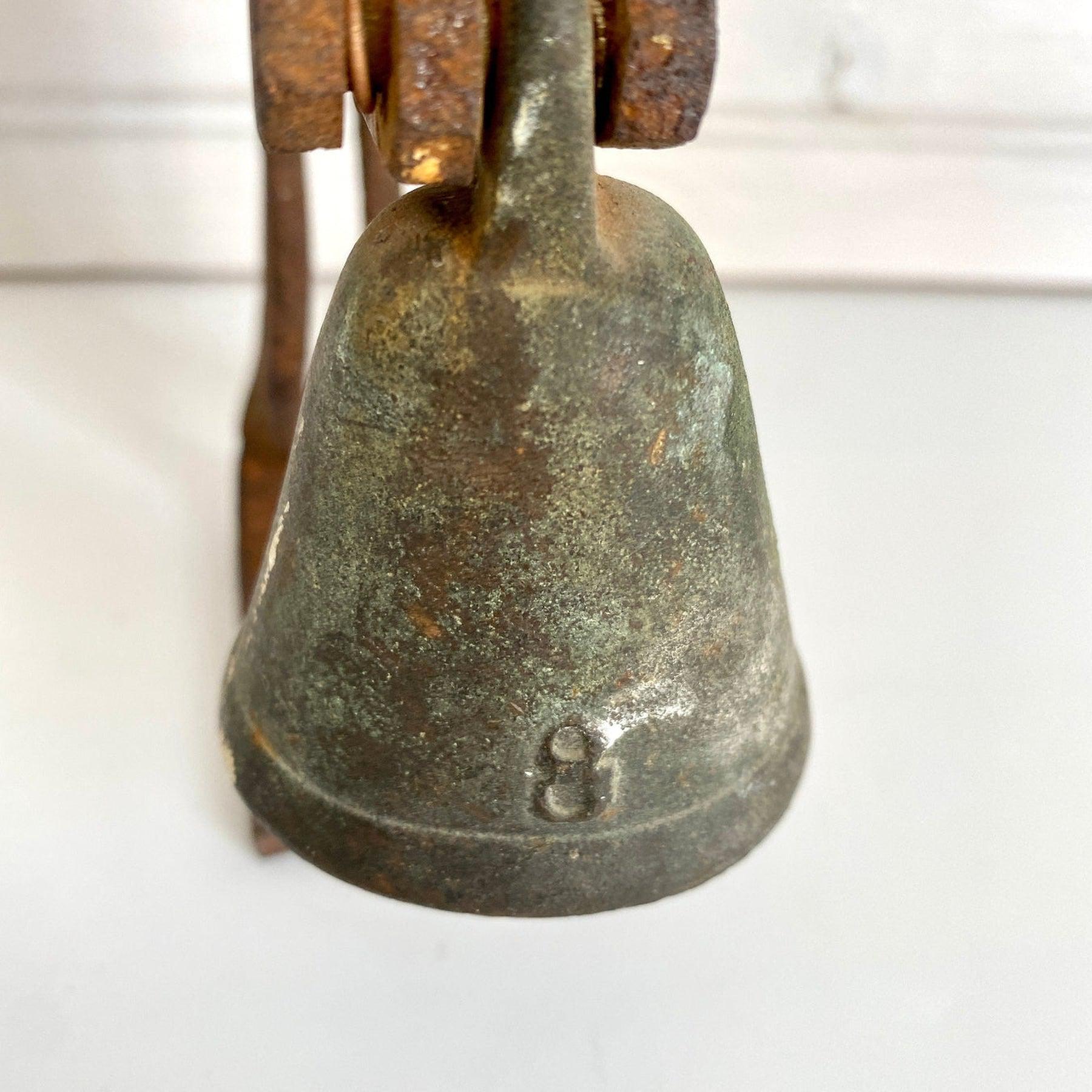 Antique bronze front door bell, 1800s-vintage-hardware-SweetAntik