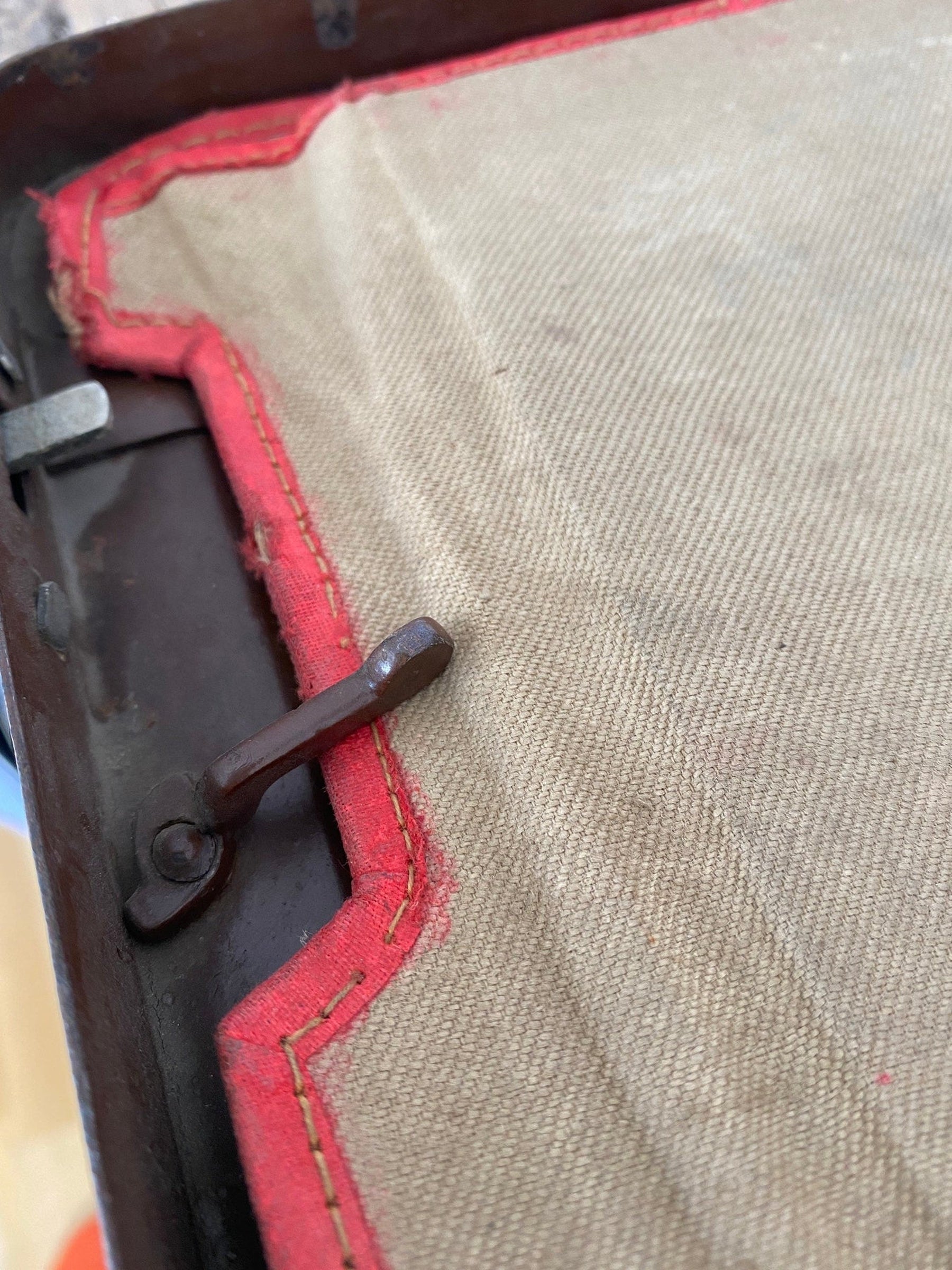 Eine kleine Vintage Französisch Braun Leder Gladstone Tasche / - .de
