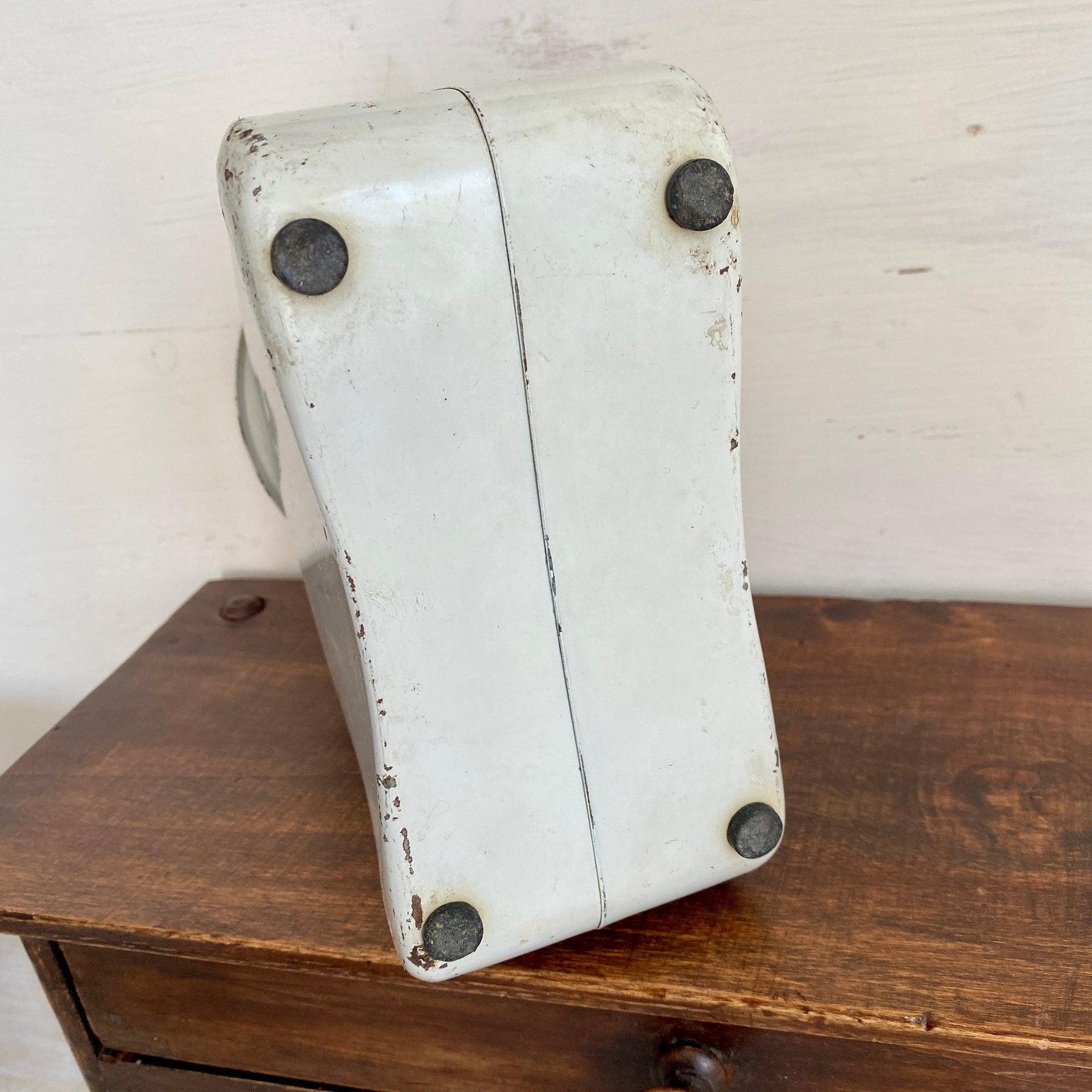 Antique kitchen scale KRUPS with enameled bowls, 1940s | SweetAntik