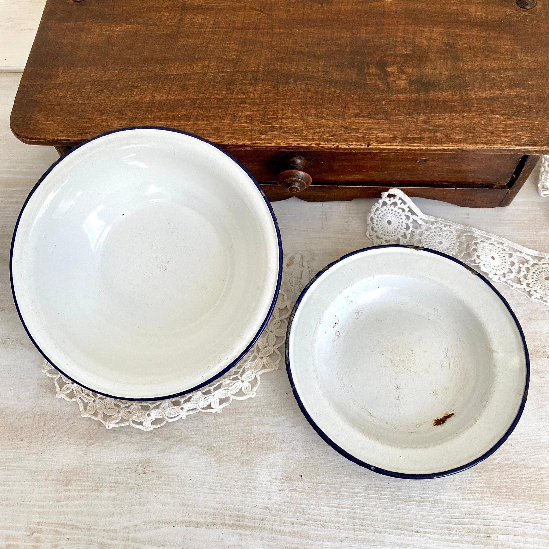 Antique kitchen scale KRUPS with enameled bowls, 1940s | SweetAntik