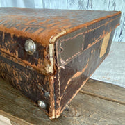 Antique leather suitcase, 1940s-vintage-luggage-SweetAntik