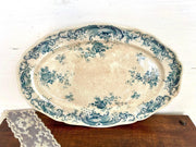 Antique oval serving platter Villeroy & Boch Mettlach Valeria decor, 1894-vintage-transferware-SweetAntik