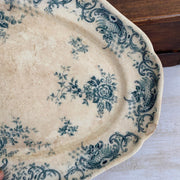 Antique oval serving platter Villeroy & Boch Mettlach Valeria decor, 1894-vintage-transferware-SweetAntik