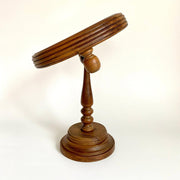 Antique wooden shaving mirror, table mirror with pedestal, 1800s-vintage-SweetAntik
