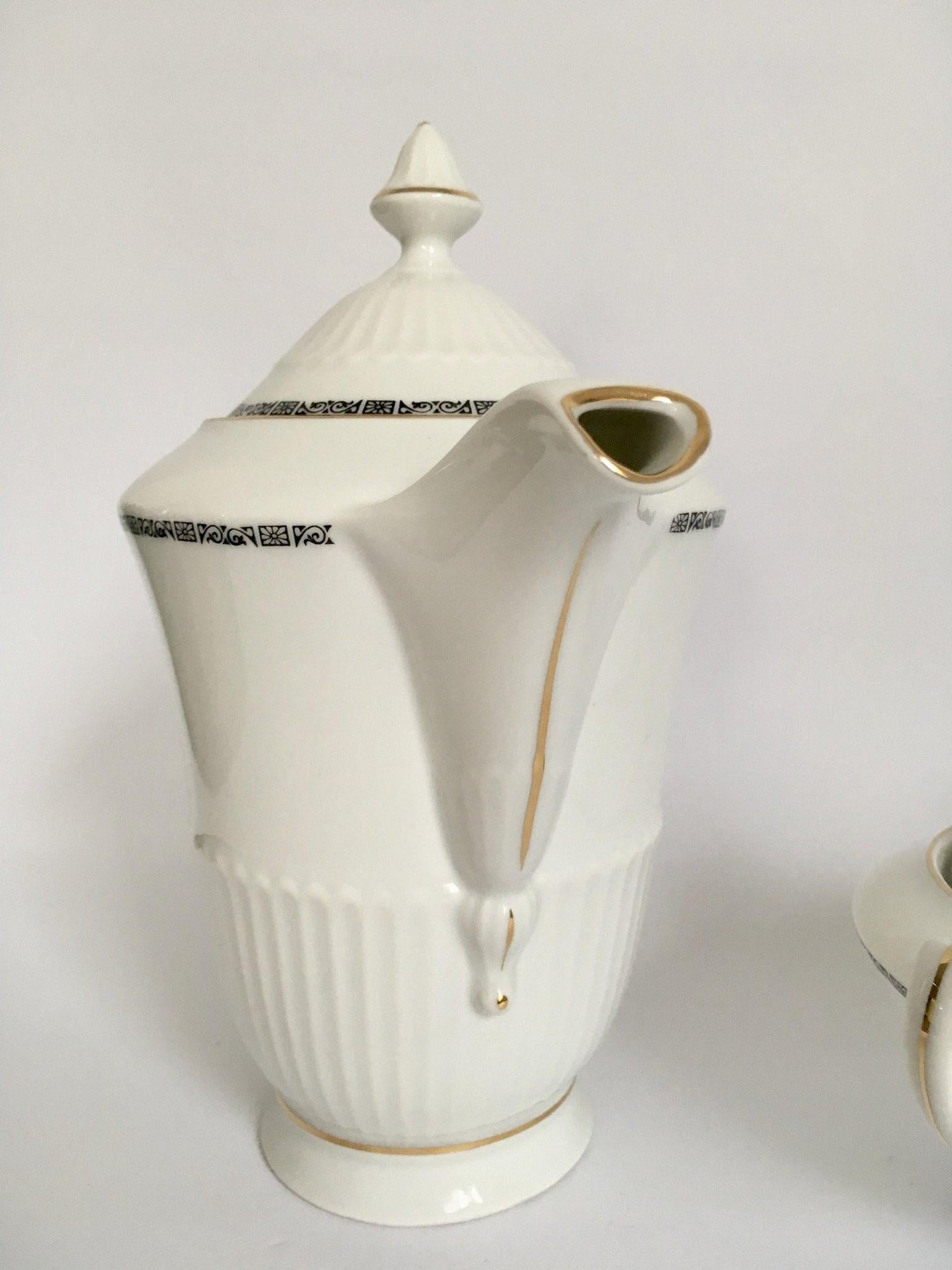 Art Deco Kaffeeservice Schumann Porzellan, um 1920