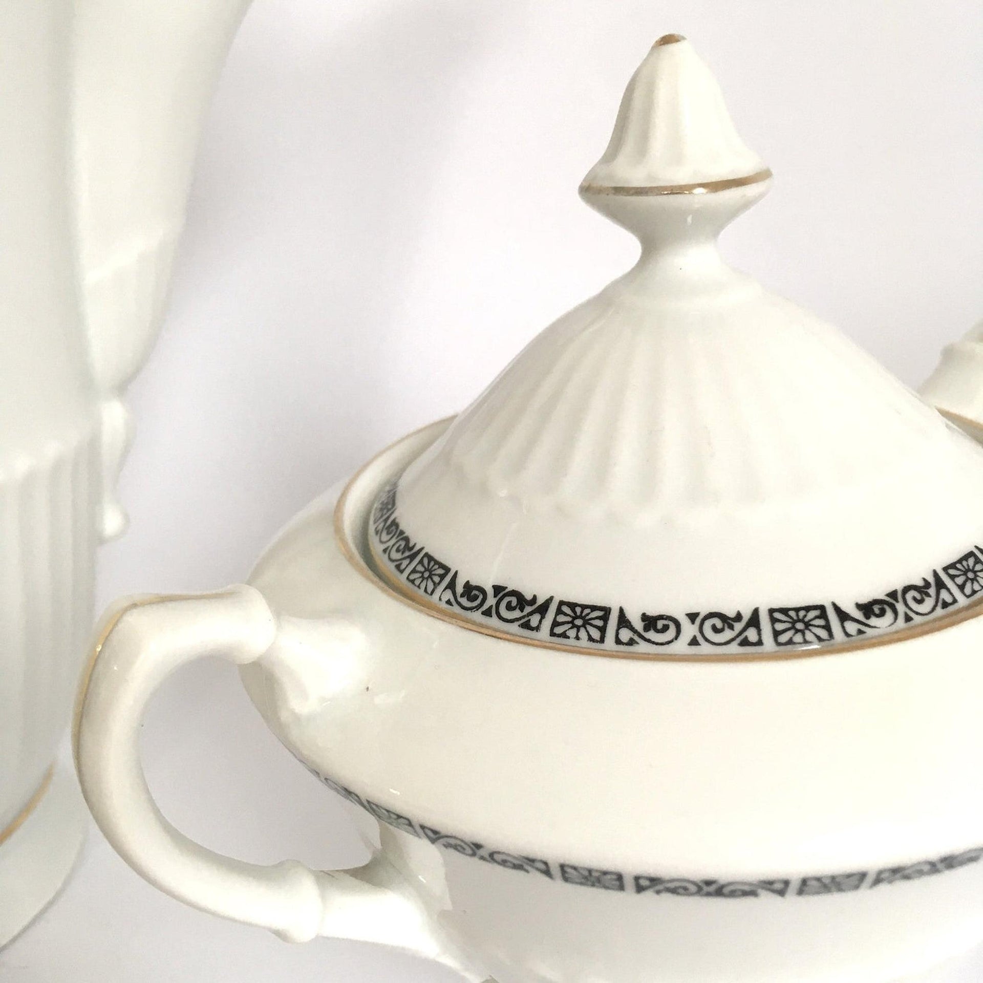 Art Deco Kaffeeservice Schumann Porzellan, um 1920
