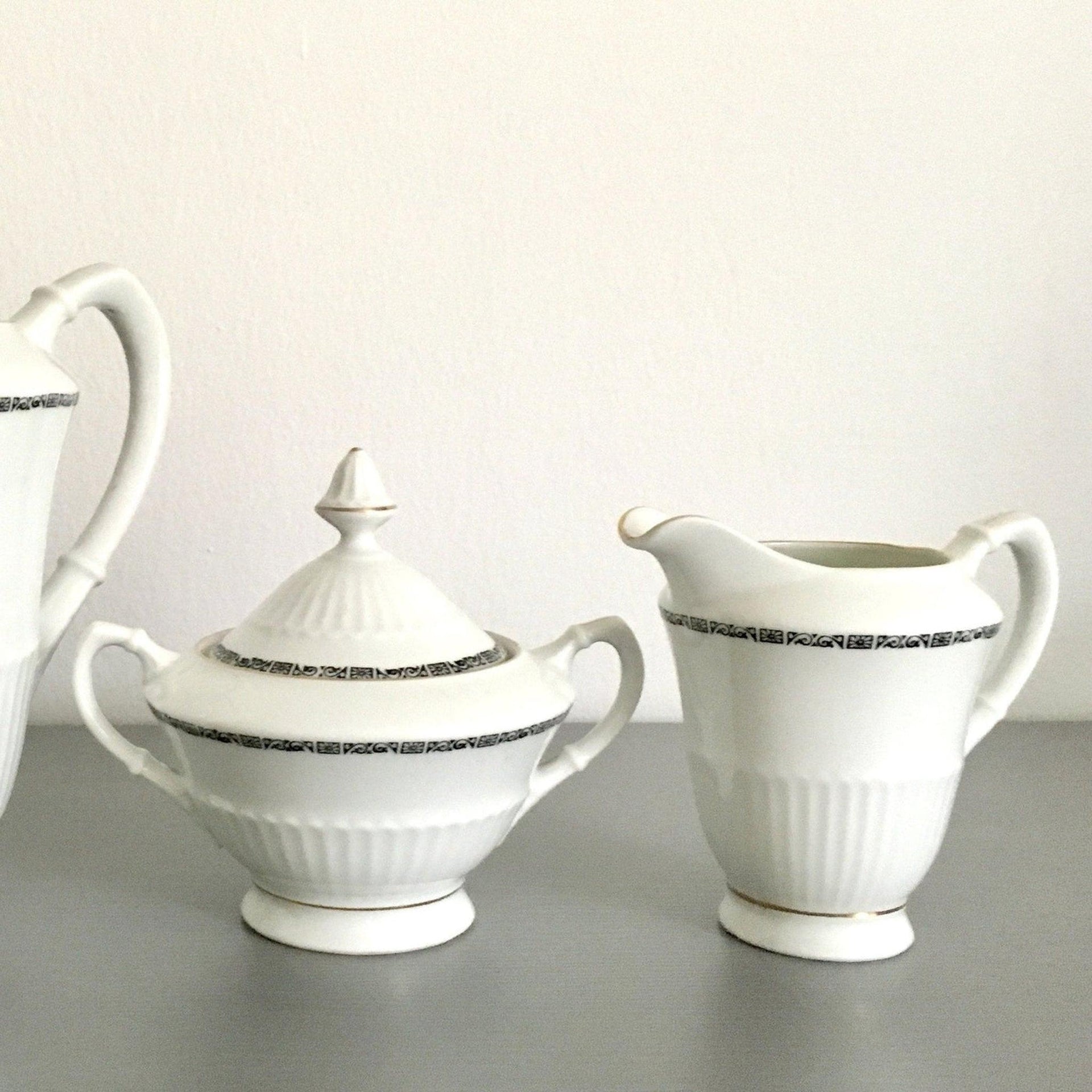 Art Deco Kaffeeservice Schumann Porzellan, um 1920