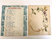 Bestickte Heiligenkarte Antik Hl. Paulus Klosterarbeit, um 1930.