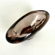 Böhmische Glas Vase Zelezny Brod ZBS 60er Rauchglas Klinger