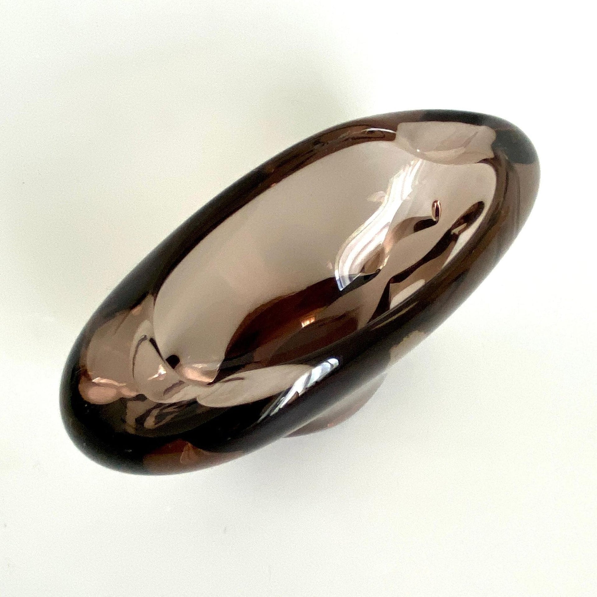 Böhmische Glas Vase Zelezny Brod ZBS 60er Rauchglas Klinger