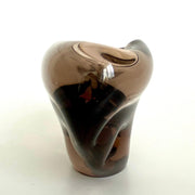 Böhmische Glas Vase Zelezny Brod ZBS 60er Rauchglas Klinger