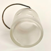 Eiskübel aus Glas geschliffen versilbert Vintage 60er