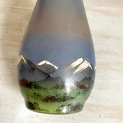Glasvase Antik Glas Vase Handbemalt Auerhahn 19. Jh.