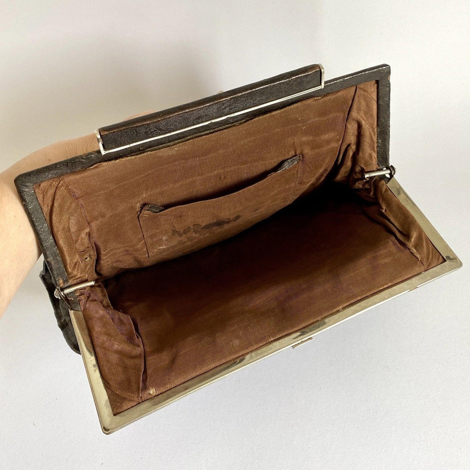 Handtasche Leder Damentasche Vintage 30er Jahre